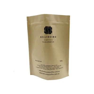 Prazna 500g Kraft smeđi papir stalak Doypack Ziplock vrećica za kavu